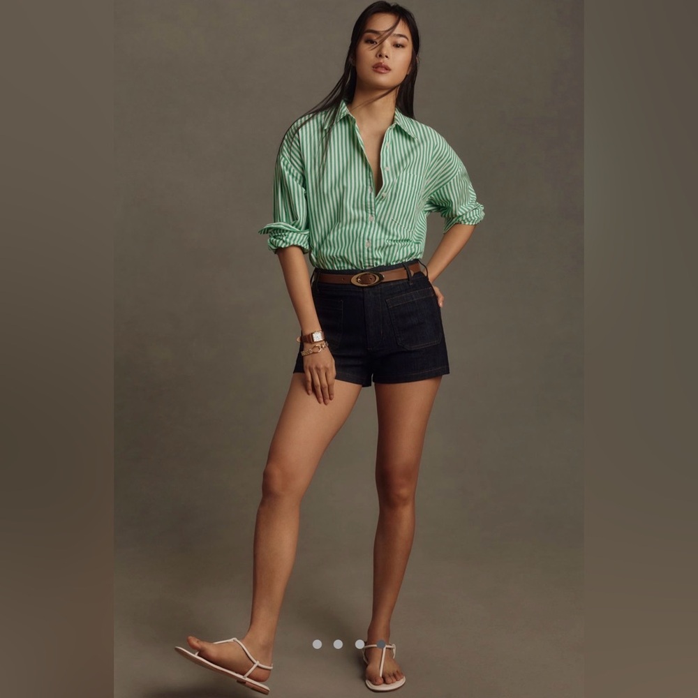 The Colette Denim Shorts by Maeve in Dark Blue. Size 25